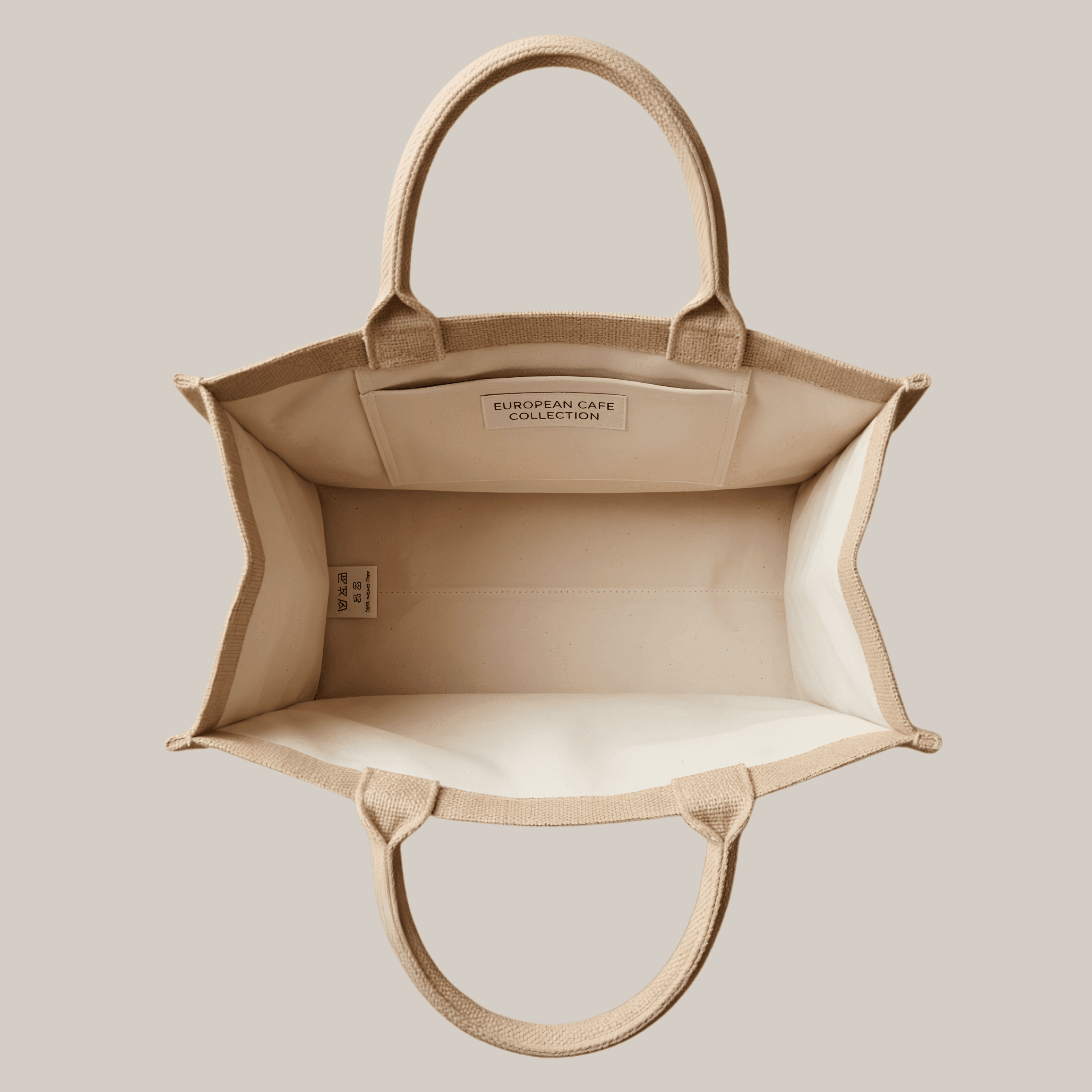 Canvas Jute Shoulder Bag top