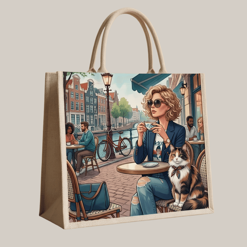 Canvas Jute Shoulder Bag