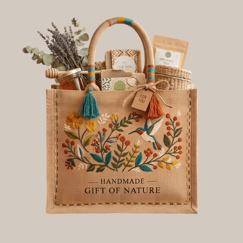 Custom Printed Jute Gift Bag 