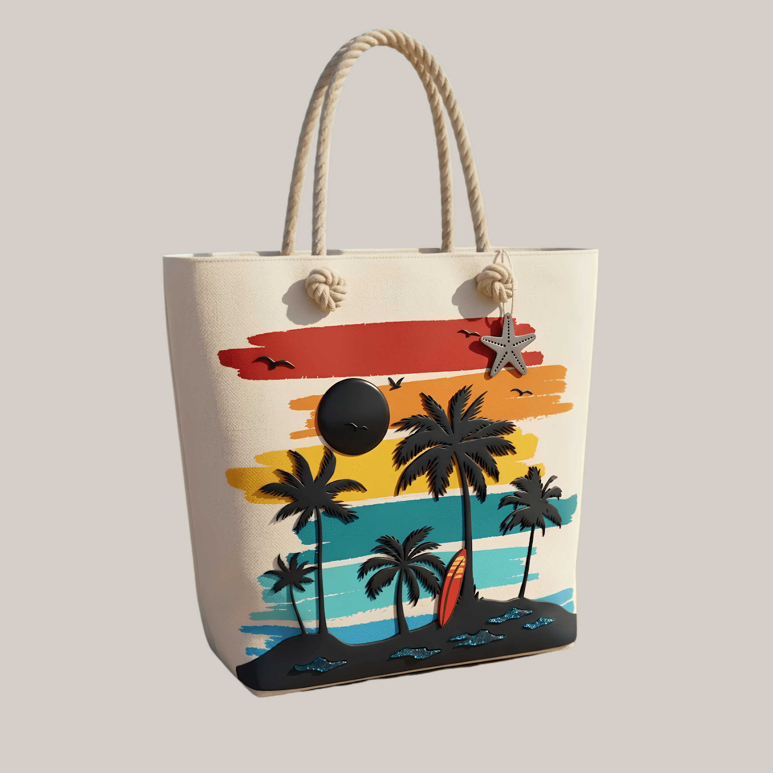 Canvas Cotton Beach Tote Bag 1