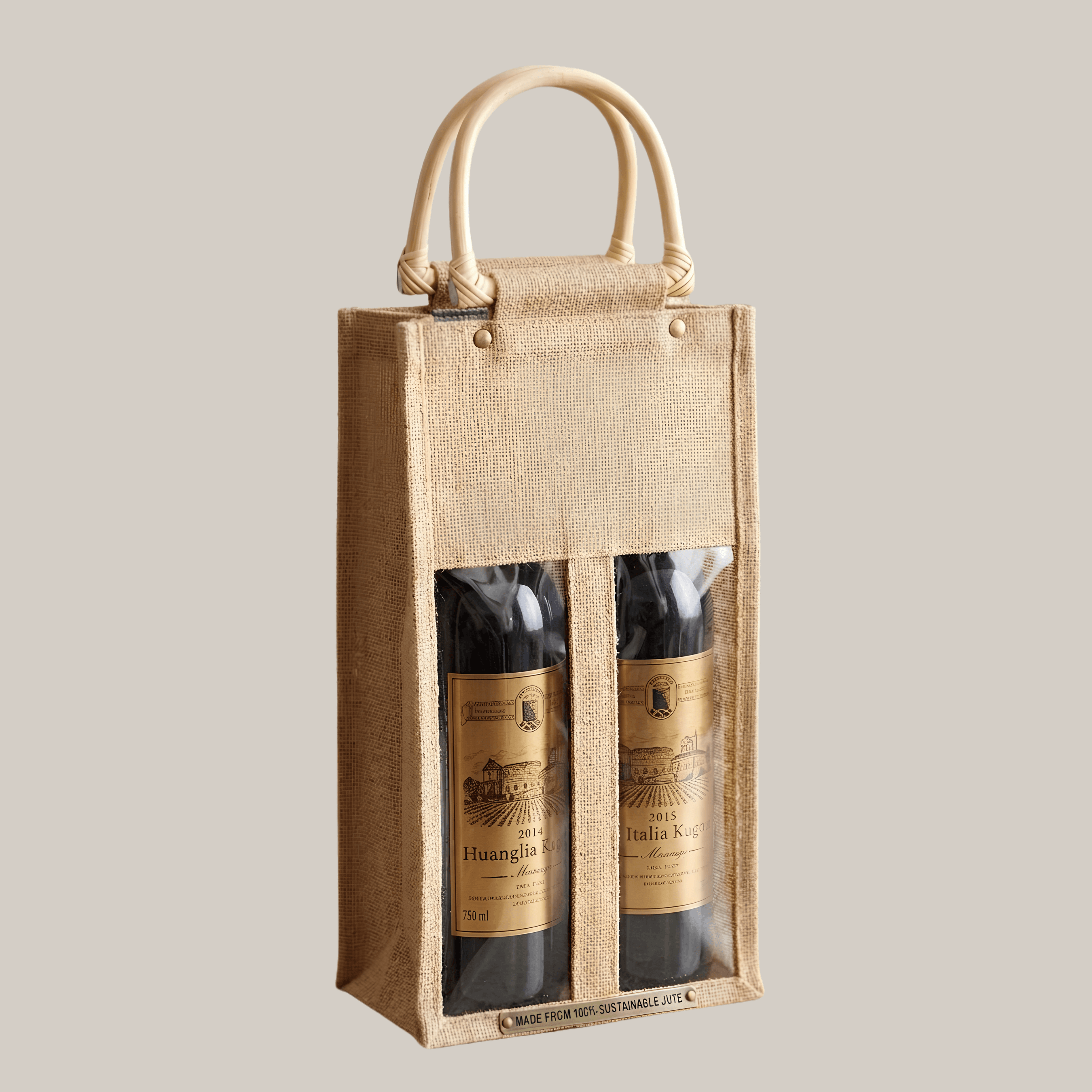 Eco-Friendly Jute Double Wine Bag